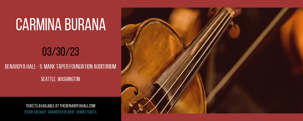 Carmina Burana at Benaroya Hall