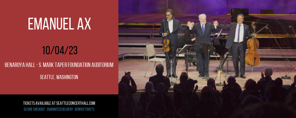 Emanuel Ax at Benaroya Hall - S. Mark Taper Foundation Auditorium