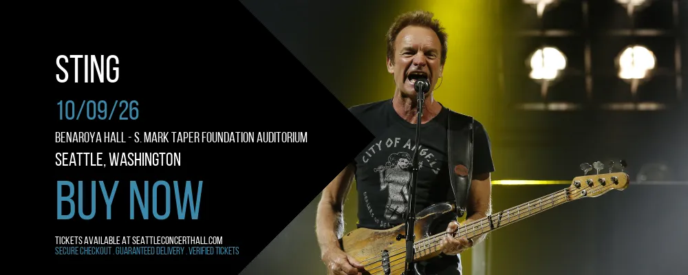 Sting at Benaroya Hall - S. Mark Taper Foundation Auditorium